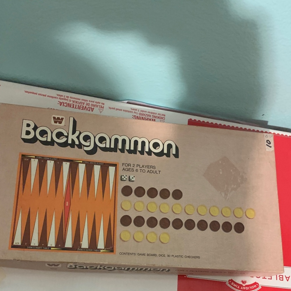 Vintage Backgammon Game - (NEW) never opened Orange and Brown